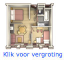 Landhuys appartement 4 persoons inrichting